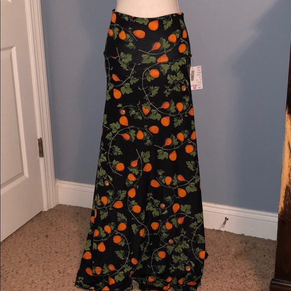 LuLaRoe Dresses & Skirts - New NWT LuLaRoe orange vine maxi skirt size small